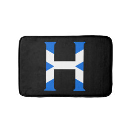 スコットランド国旗bmtに覆われたHモノグラム バスマット