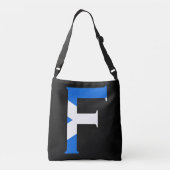 スコットランド国旗cbbcntに覆われたFモノグラム クロスボディバッグ (裏面)