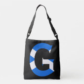 スコットランド国旗cbbcntに覆われたGモノグラム クロスボディバッグ (裏面)