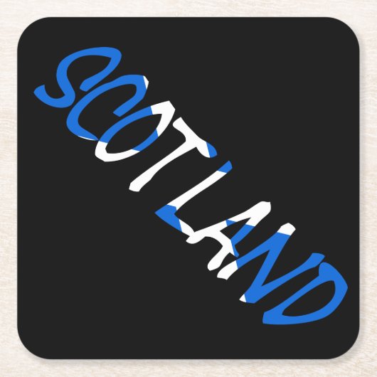 スコットランド国旗coastercntに覆われた スクエアペーパーコースター (正面)