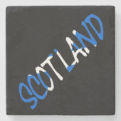 スコットランド国旗coastercntに覆われた ストーンコースター (正面)