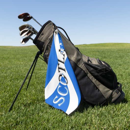 スコットランド国旗gtcnで反転 ゴルフタオル (グリーン)