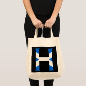 スコットランド国旗gtcnに上書きHモノグラム トートバッグ (正面(商品))