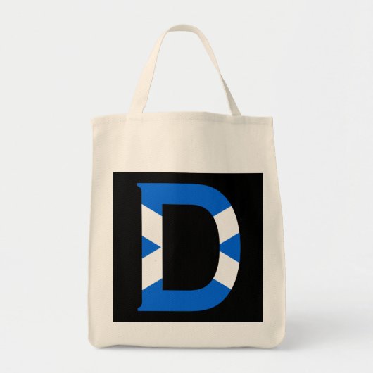 スコットランド国旗gtcntにオーバーレイされたDモノグラム トートバッグ (正面)