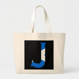 スコットランド国旗jtcnに上書きJモノグラム ラージトートバッグ
