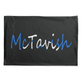 スコットランド国旗pccntに上書きされた名前 枕カバー (裏面)