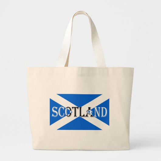 スコットランド国旗Scotland inverted jtcn ラージトートバッグ (正面)
