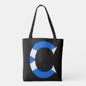 スコットランド国旗stcntの上にCモノグラム トートバッグ (裏面)