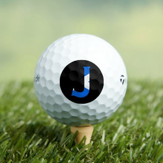 スコットランド国旗tmtp5 gbcntにオーバーレイされたJモノグラム ゴルフボール (インサイチュ 木)