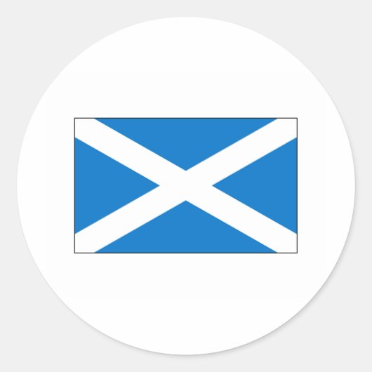 スコットランド国際的国旗 ラウンドシール (正面)
