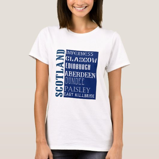 スコットランド地下鉄ワードアート Tシャツ (正面)