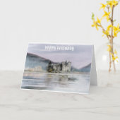 スコットランド城 カード (黄色い花)