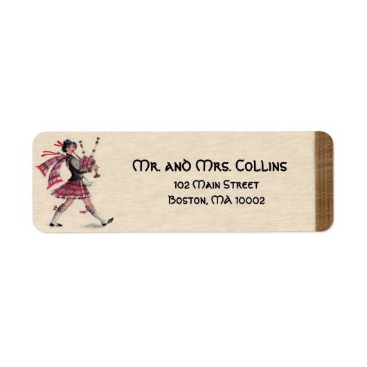 スコットランド女性ラベル ラベル (正面)