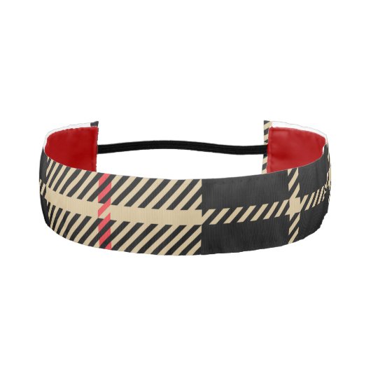  スコットランド市松模様にタータンチェックプレイドパターン     アスレチックヘッドバンド (正面)