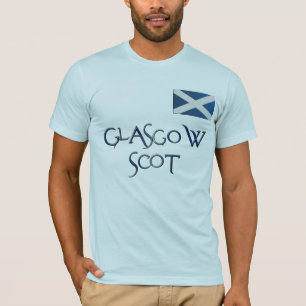 スコットランド愛国的Tシャツのグラスゴー国旗 Tシャツ