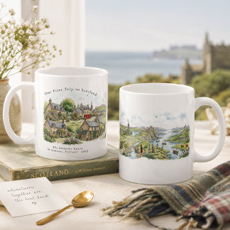 スコットランド旅行の名入れマグカップ コーヒーマグカップ