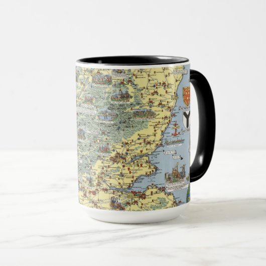 スコットランド歴史地図 マグカップ (正面右)