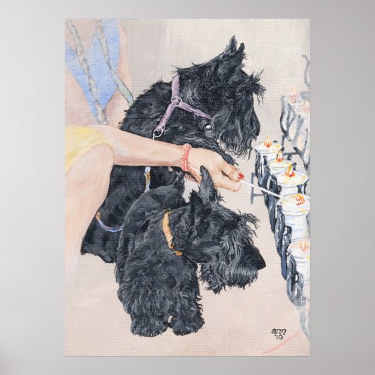 スコットランド照明キャンドル ポスター (正面)