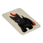 スコットランド犬と赤い鳥 マグネット (右側)