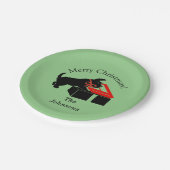 スコットランド犬のクリスマスパーソナライズされた紙プレート ペーパープレート (アングル)