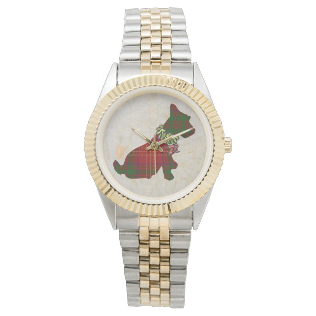 スコットランド犬のラフメリーを着て！Ruff! eWatchウォッチ 腕時計 (正面)