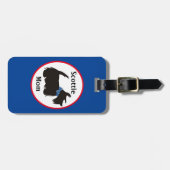 スコットランド犬の荷物タグ、スコットランド人のママの荷物 ラゲッジタグ (正面横)