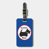 スコットランド犬の荷物タグ、スコットランド人のママの荷物 ラゲッジタグ (正面縦)