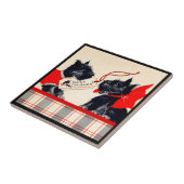 スコットランド犬のSmが二人(4.25インチx 4.25インチ)セラミックタイル タイル (側面)