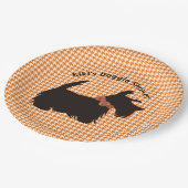 スコットランド犬シャワープレート、新しい犬のオーナー ペーパープレート (アングル)