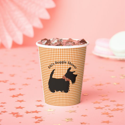 スコットランド犬シャワープレート、新しい犬のオーナー 紙コップ (インサイチュ)