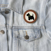 スコットランド犬スコッチプレイドクリスマス 缶バッジ (インサイチュ)