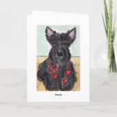 スコットランド犬スコットランドのテリア誕生日カードアート カード (裏面)