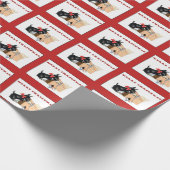 スコットランド犬テリアのメリークリスマス ラッピングペーパー (角)