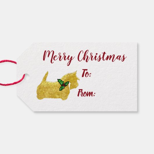 スコットランド犬ホリープレイド ギフトタグ (裏面横)