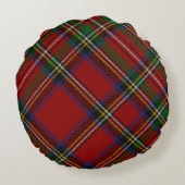 スコットランド犬レッドスチュワートプレイド ラウンドクッション (裏面)