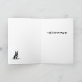 スコットランド犬誕生日ウィッシュカード カード (内部)