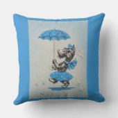 スコットランド犬運婦人の傘 クッション (裏面)