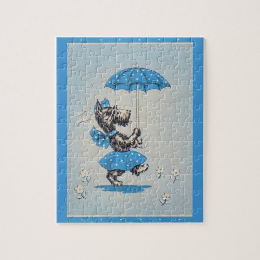 スコットランド犬運婦人の傘 ジグソーパズル (縦)