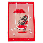 スコットランド犬運婦人の傘 ミディアムペーパーバッグ (裏面)