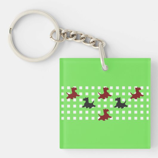 スコットランド犬 キーホルダー (正面)