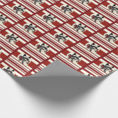 スコットランド犬、スコットランドのテリア赤いギフトラップ ラッピングペーパー (角)