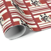 スコットランド犬、スコットランドのテリア赤いギフトラップ ラッピングペーパー (ロールコーナー)
