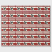 スコットランド犬、スコットランドのテリア赤いギフトラップ ラッピングペーパー (フラット)