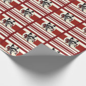 スコットランド犬、スコットランドのテリア赤いギフトラップ ラッピングペーパー (角)