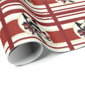 スコットランド犬、スコットランドのテリア赤いギフトラップ ラッピングペーパー (ロールコーナー)