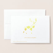 スコットランド独立クリスマス 箔カード (裏面封筒付き)