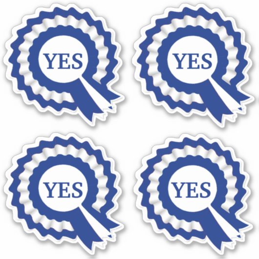 スコットランド独立国民投票ロゼット輪郭 シール (正面)