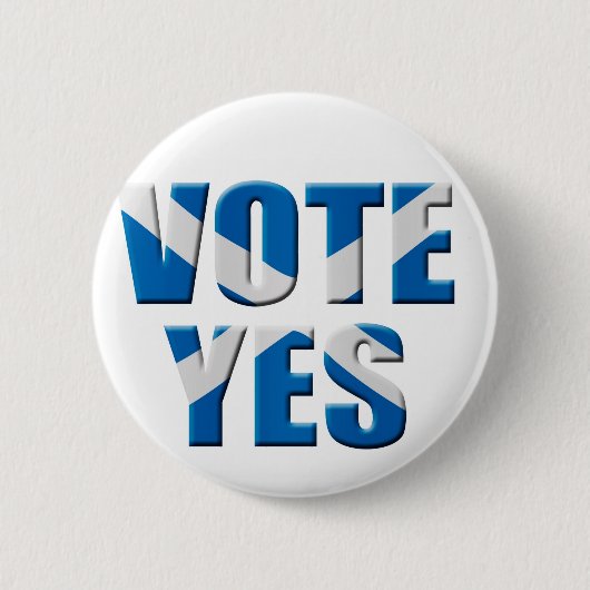 スコットランド独立国民投票 – 投票yes 缶バッジ (正面)