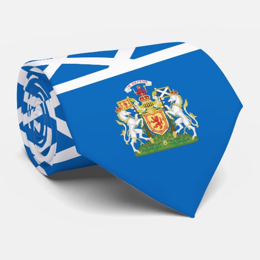 スコットランド王室の国旗とコート・オブ・アームズ ネクタイ (ロール)