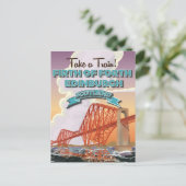 スコットランド第四橋旅行ポスター ポストカード (スタンド正面)